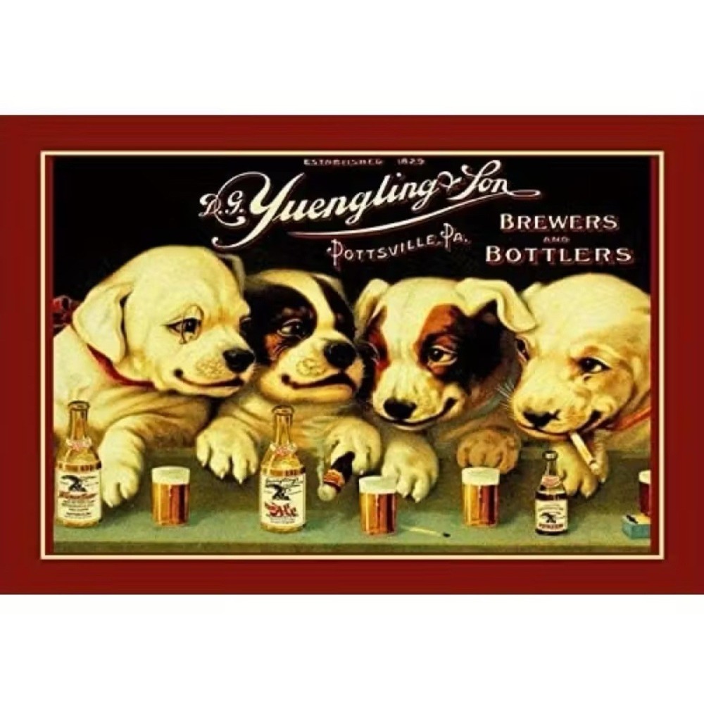 Yuengling & Son Beer Dogs Vintage Look Tin Metal Signs 8 X 12 Bar Man Cave Den